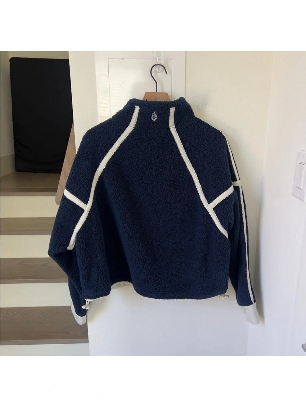 Free People FP Movement Mountain High 1/2 Zip Fleece Pullover in Dark Navy Blue